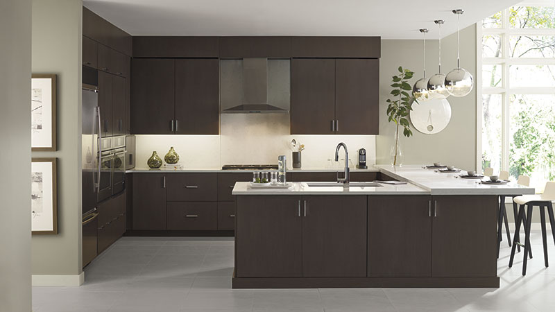 Desoto kitchen cabinets in Wenge Riverbed finish