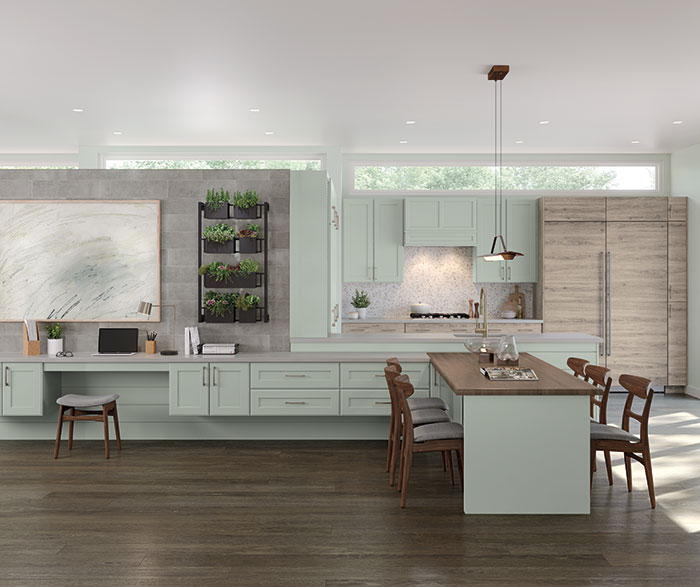 Modern Casual Kitchen Cabinets in Artful Combinations