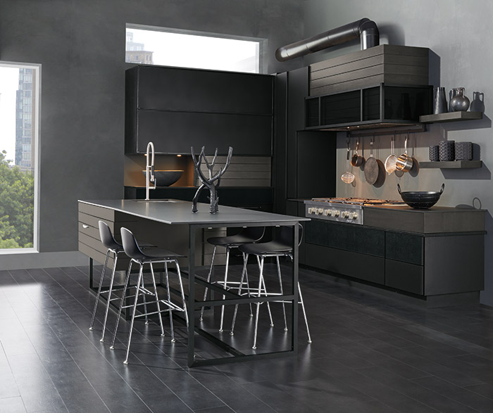 Modern Kitchen with Walnut Cabinets