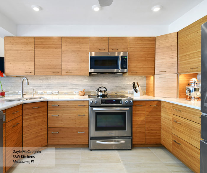 Tarin Natural Bamboo kitchen cabinets