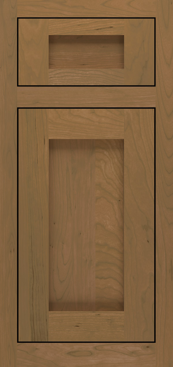 Bravura 5-piece cherry inset cabinet door in desert