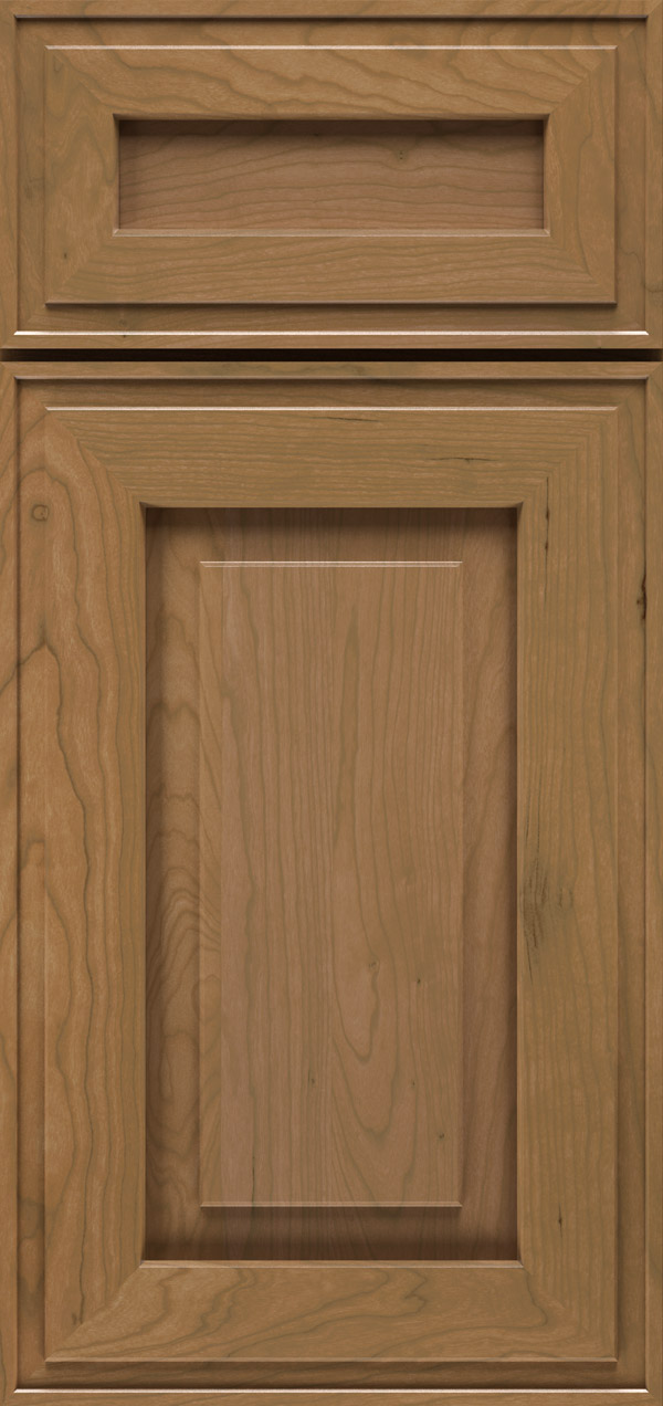 Clio 5-piece cherry raised panel cabinet door in desert
