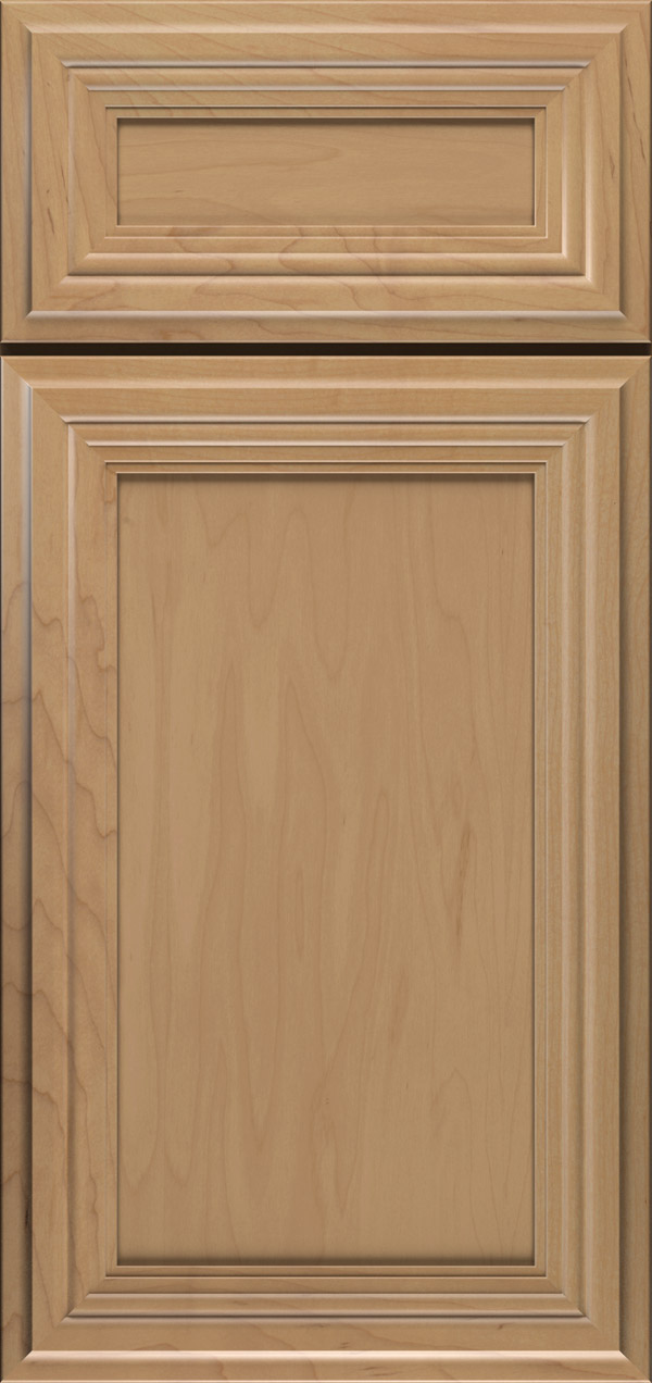 heritage door style in maple wood and desert finish
