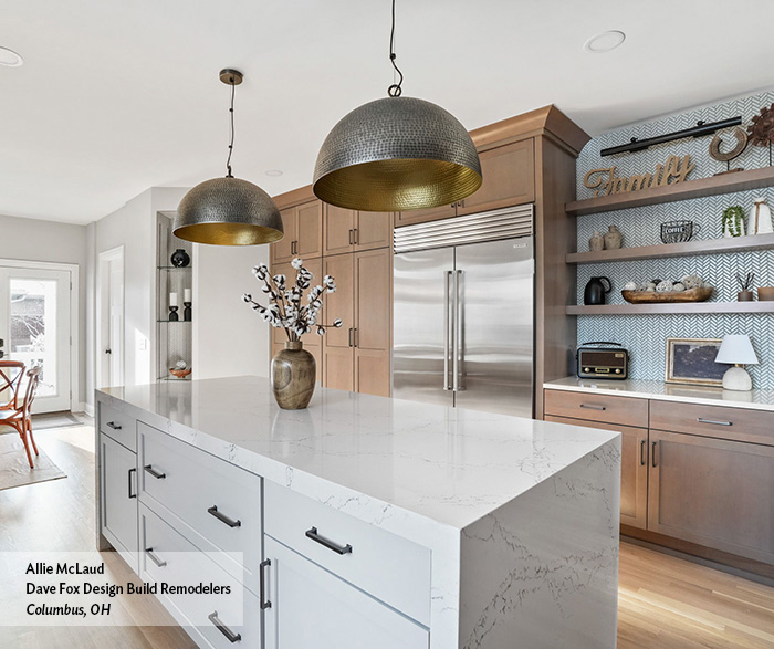 Two Tone Kitchen with Alder and Maple Cabinets