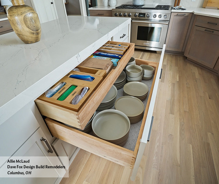 Two Tone Kitchen with Alder and Maple Cabinets