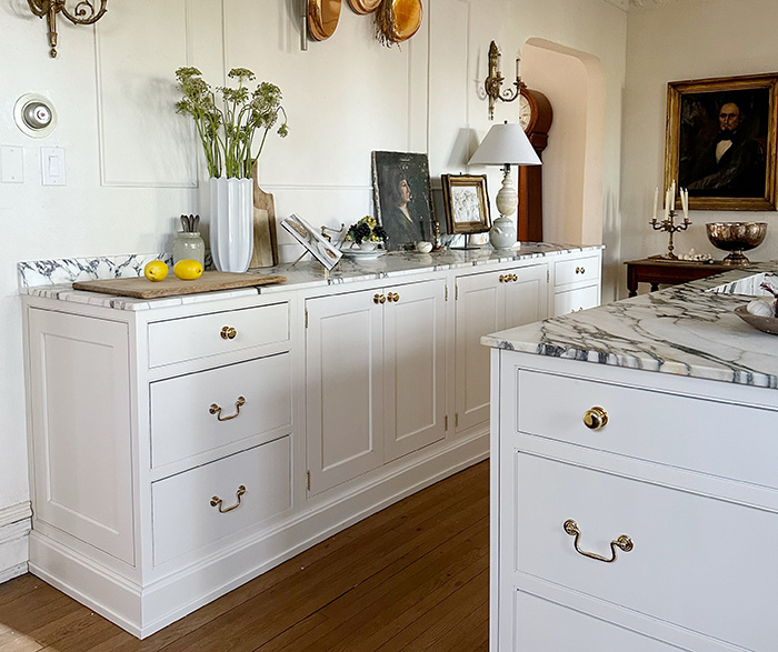 Traditional Inset Cabinetry Pairs with Custom Color While Fashioning French Flair