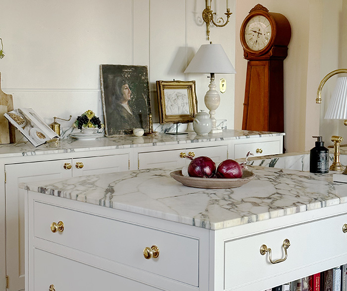 Traditional Inset Cabinetry Pairs with Custom Color While Fashioning French Flair