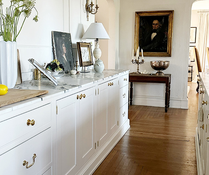 Traditional Inset Cabinetry Pairs with Custom Color While Fashioning French Flair