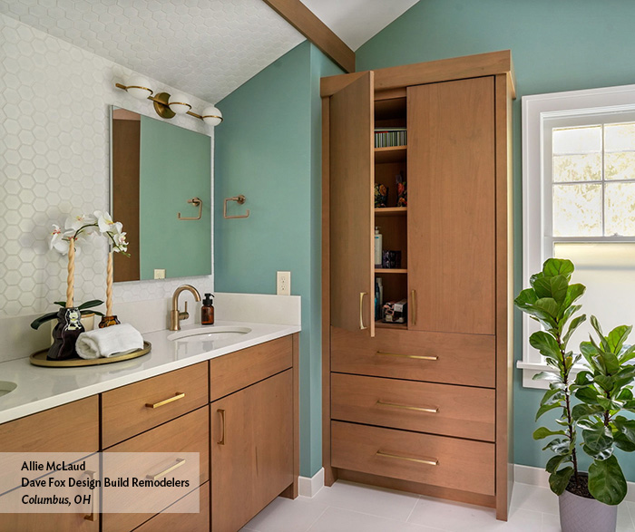 Modern Spa Inspired Bathroom with Double Vanity
