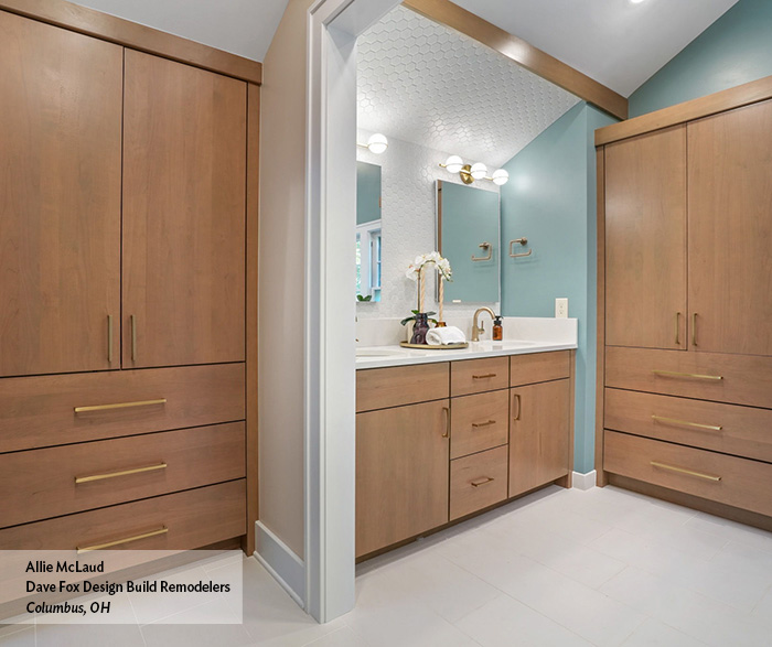 Modern Spa Inspired Bathroom with Double Vanity