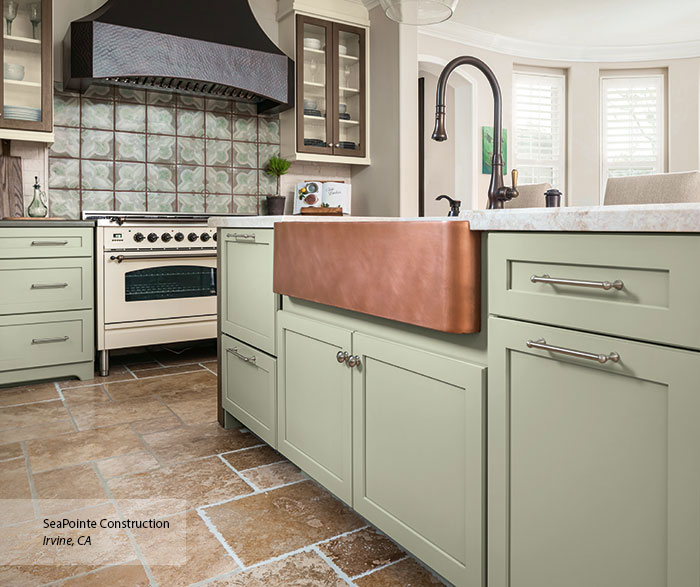 Trendy Green Kitchen Cabinets