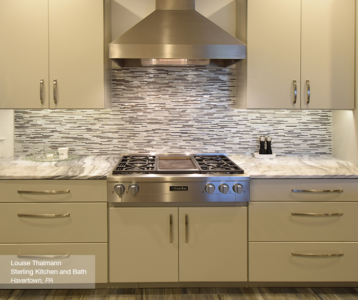 Vail modern grey kitchen in maple dove