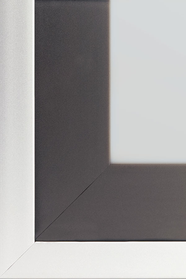 Aluminum Frame Cabinet Insert – Grey Satin